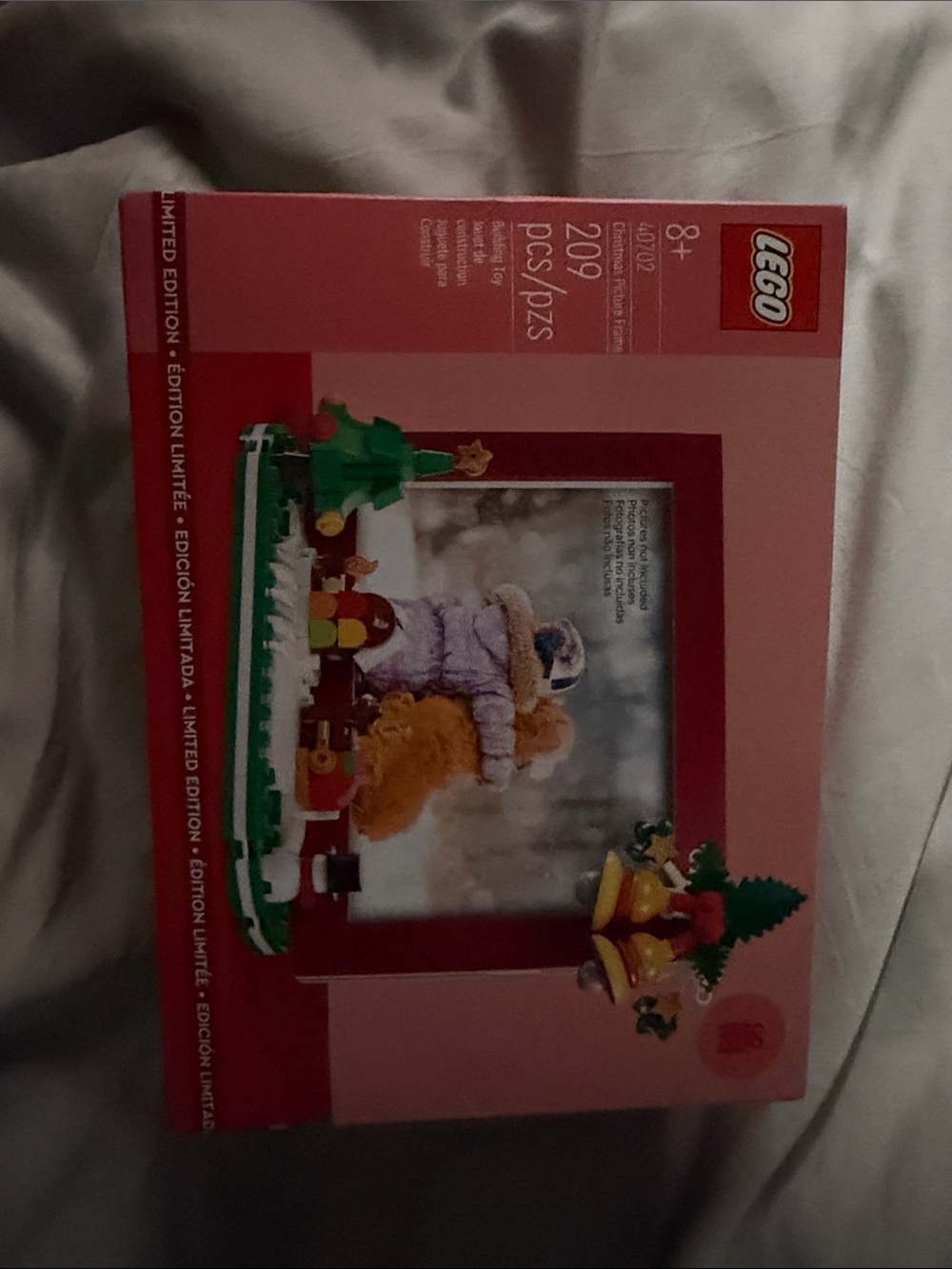 LEGO Christmas Picture Frame - Red, Pink, Green, White